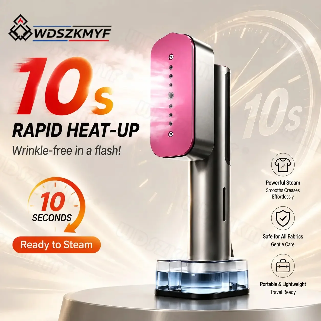 Portable Handheld Steam Iron 1800W Folding Mini Garment Hanging Steamer Clothes Ironing Wet Dry Ironing Machine for Home Travel