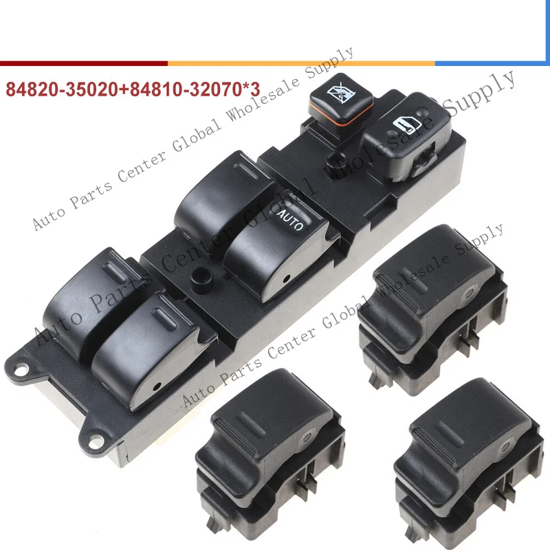 L+ NEW Window Switch 84820-35020+3PCS 84810-32070 For Toyota Landcruiser 80 Series