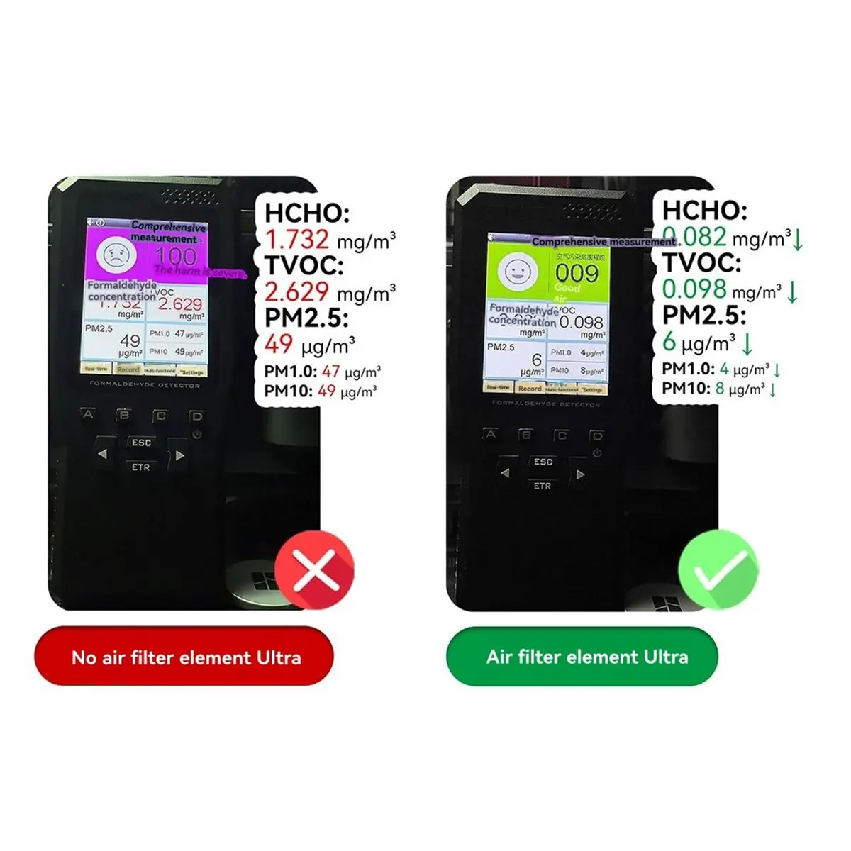 

5Pcs for HEPA 13 + Activated Carbon Combo Air Filter Ultra for X1/P1 Series 3D Printers Parts Replacement