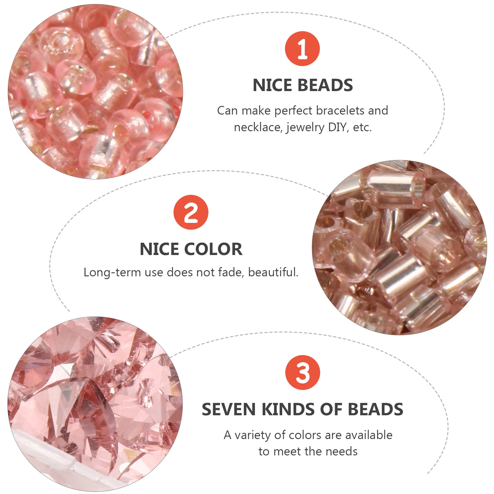

1 Set 7 Grid Crystal Diy Beads Spacer Threaders Jewelry Making Kit Durable Decorative Bicone Loose Accessories For Bracelet