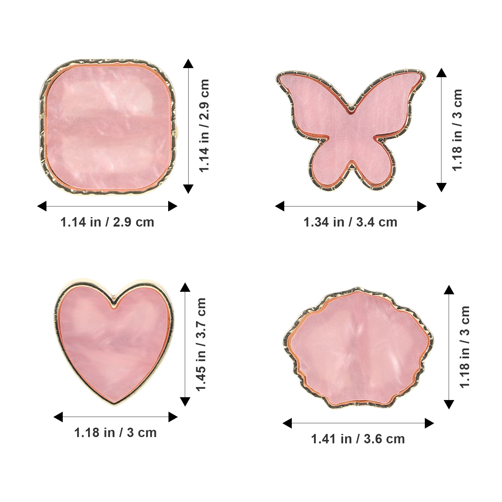 

4pcs Ring Art Resin Color Mixing Ring Mixing Plates Portable Nail Polish Holders Manicure Tools For Women