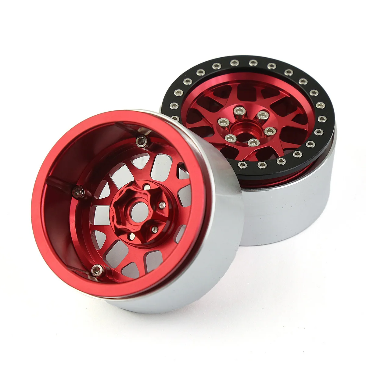 4PCS CNC Aluminum 2.2 Beadlock Wheel Rim for 1/10 RC Crawler Car Axial SCX10 RR10 Wraith TRX4 TRX-6