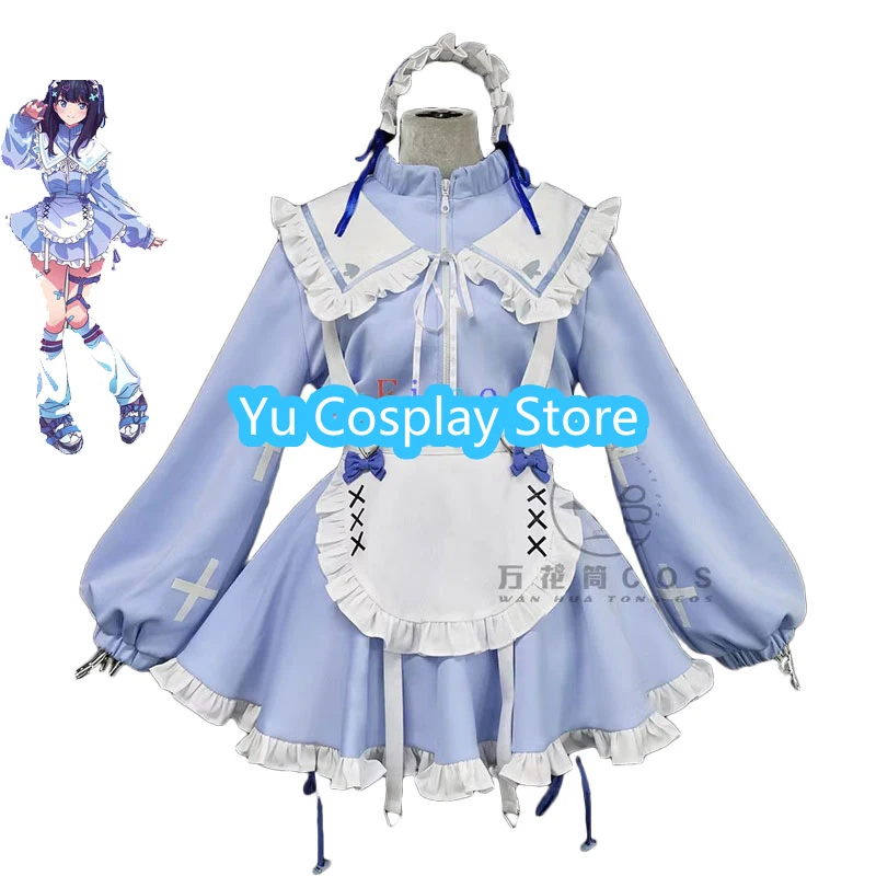 Takarada Rikka Cosplay Costumes  Women Cute Maid Dress Suit Halloween Carnival Uniforms Party Clothing Custom Made