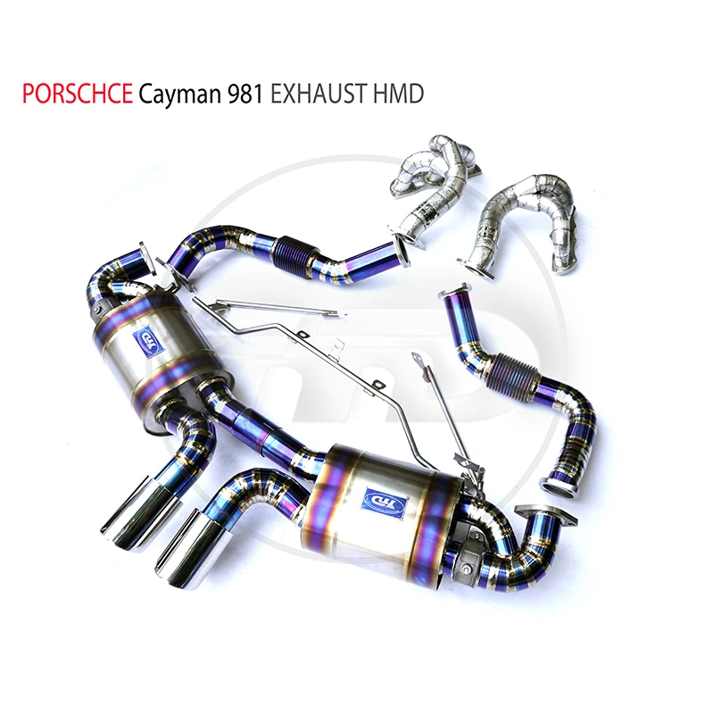 

Titanium Alloy Exhaust Pipe With Manifold Full Set for Porsche Cayman 981 Auto Modification Electronic Valve