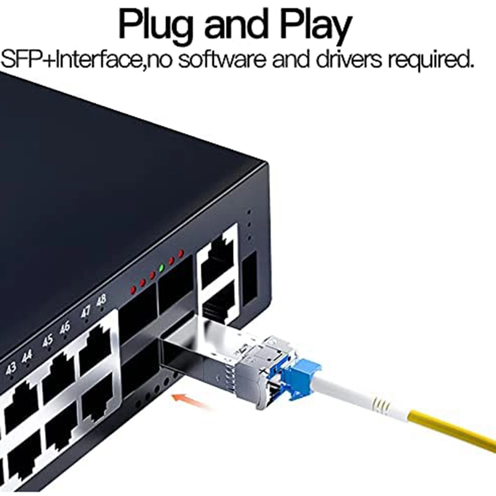 B50C 10G SFP+ Twinax Cable, Direct Attach Copper(DAC) 10GBASE SFP Passive Cable for SFP-H10GB-CU1M,Ubiquiti,D-Link(1M)