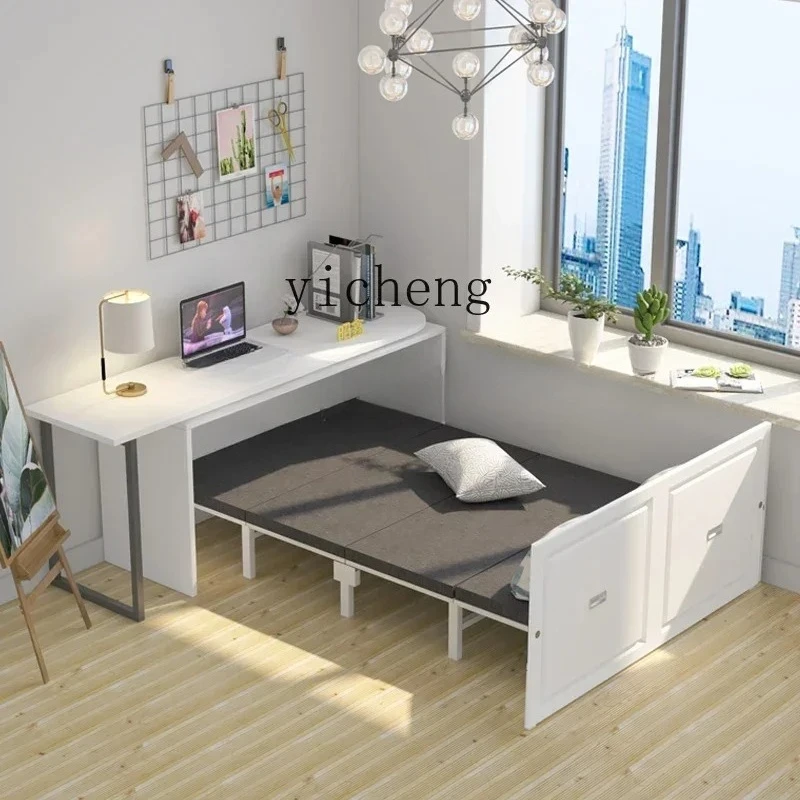 CJ-2 Multifunctional modern computer desk bookcase combination invisible folding lunch break bed