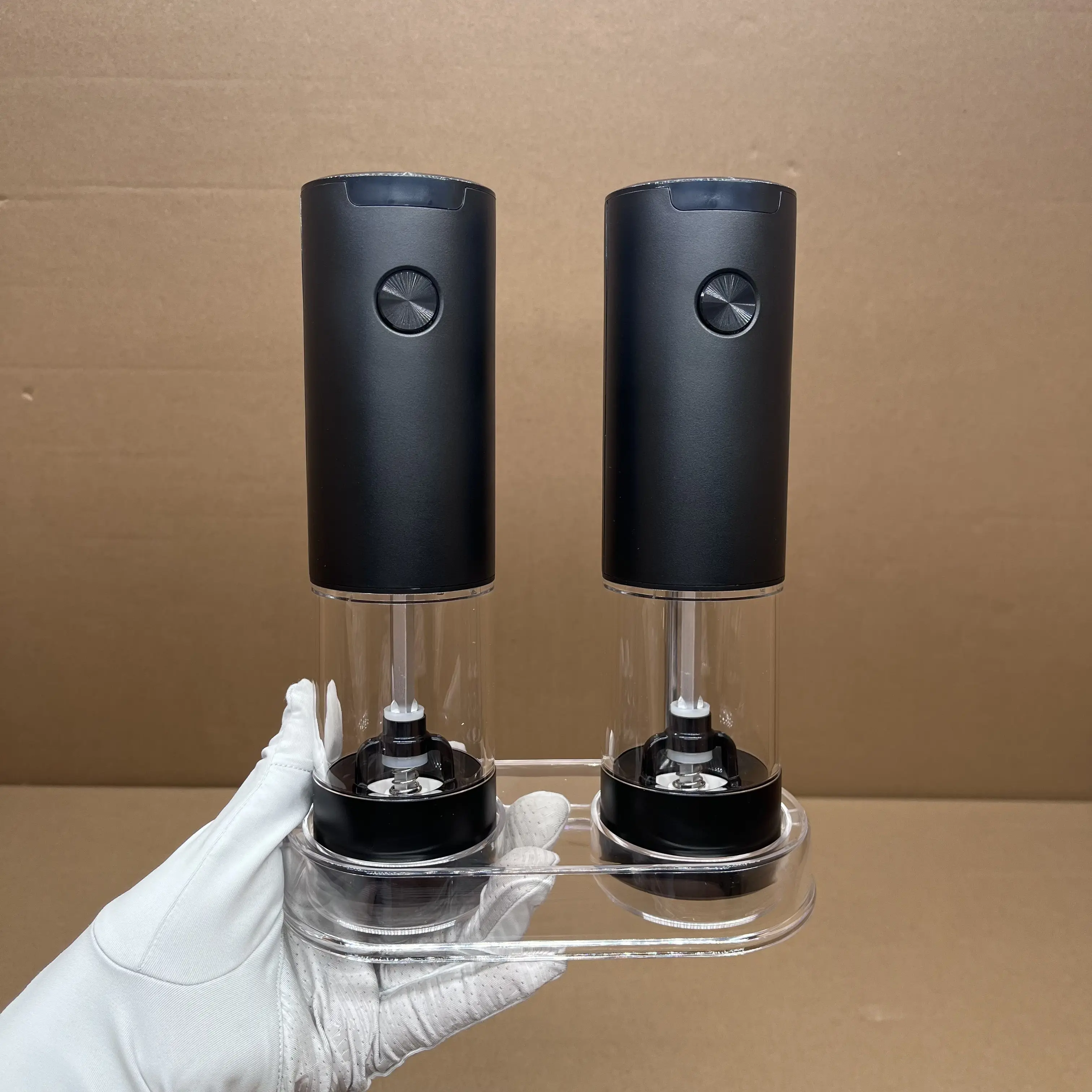 مطحنة الملح والفلفل التي تعمل بالبطارية، مطحنة الفلفل والملح الكهربائية الأوتوماتيكية متعددة الوظائف #3