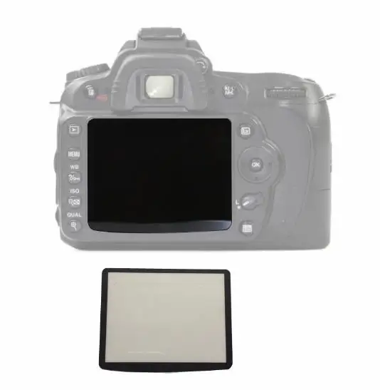 新しいトップ小さな外lcdスクリーンディスプレイ窓ガラスカバー用nikon d300 d300sでテープ