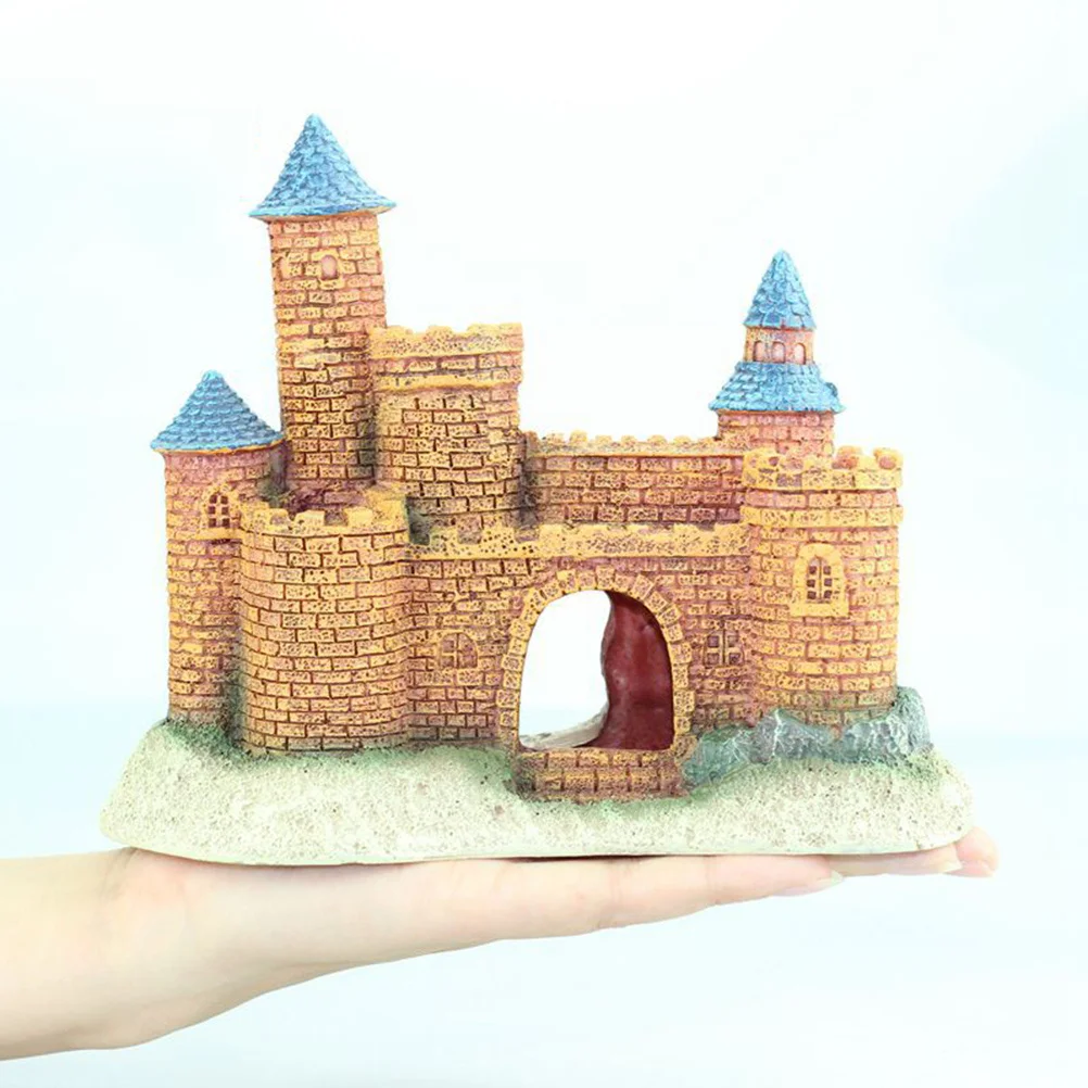 

Aquarium Simulation Resin Castle Ornament Creative Fish Tank Decor for Beautiful Underwater Scenery Safe Aquarium Decoration
