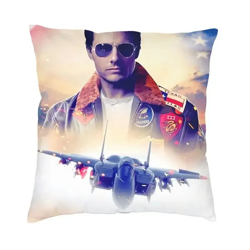 Modern Tom Cruise Movie Top Gun Maverick Cushion Cover for Sofa Polyester Throw Pillow Case Home Decorative Pillowcase