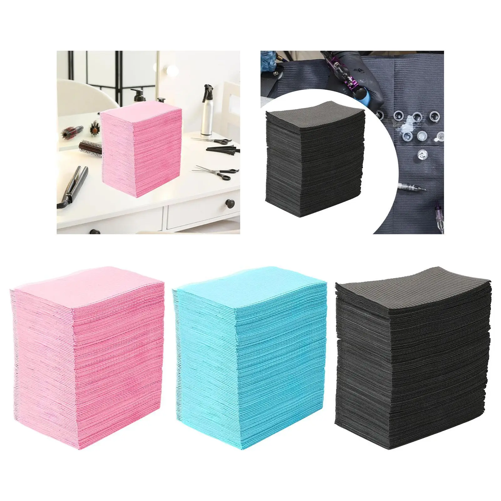 

125 Pieces Disposable Tattoo Bibs for Eyelash Extension Service Beauty Salon