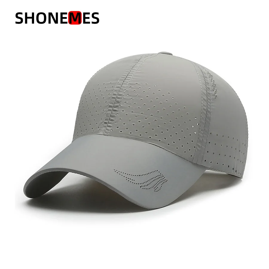 

ShoneMes Quick Drying Wing Baseball Cap Hollow Design Sports Snapback Caps Adjustable Hats for Men Women