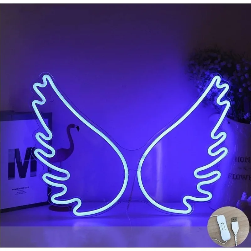 Blue Room Decor Neon Lights LED Cloud Signs Wall Light night lamp Restaurant Wall Christmas Birthday17 x 13 x 0.5 inches5V USB