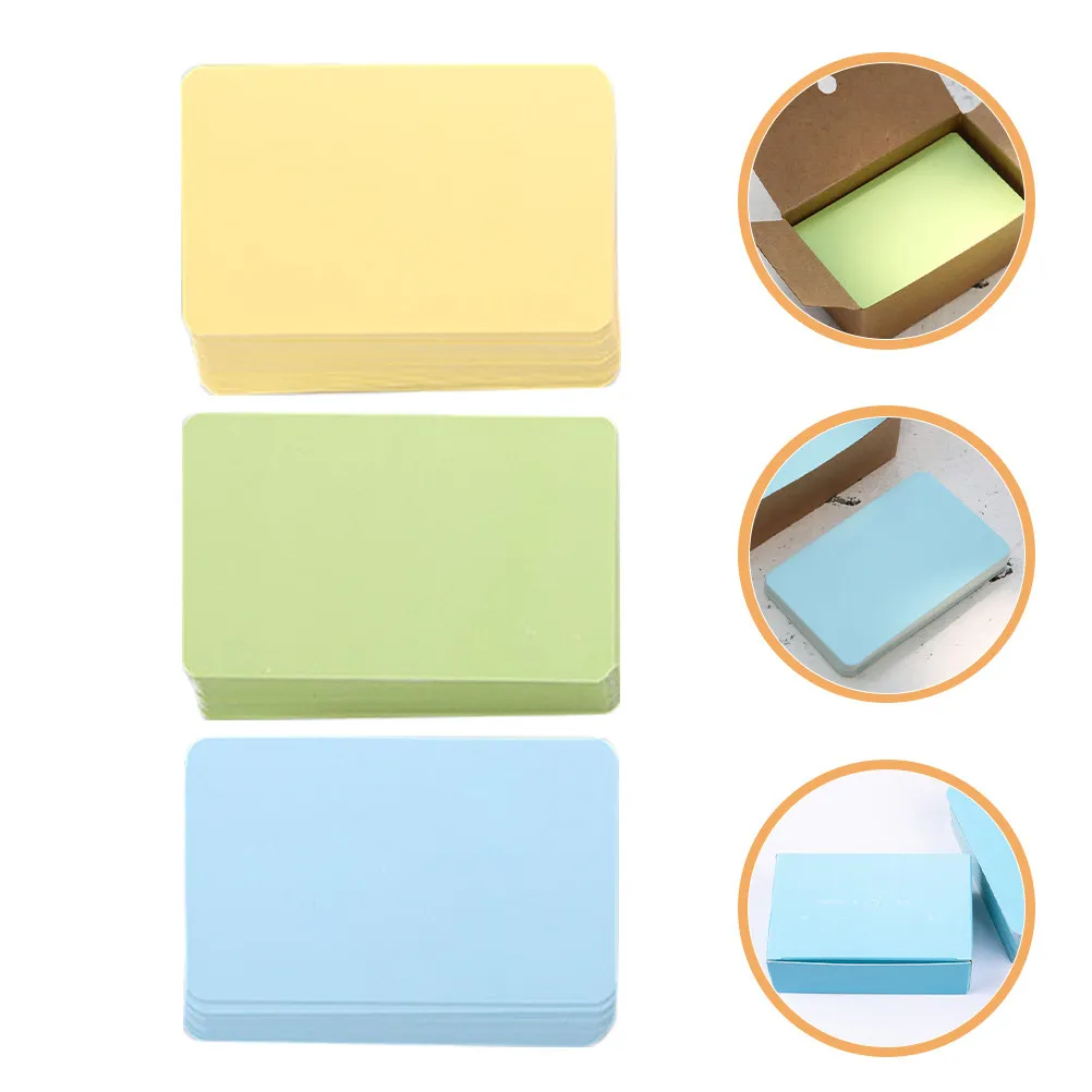 

300Pcs Blank Flat Index Cards Portable Paper Note Cards for English Vocabulary Flashcards Spelling Practice Greeting Message DIY