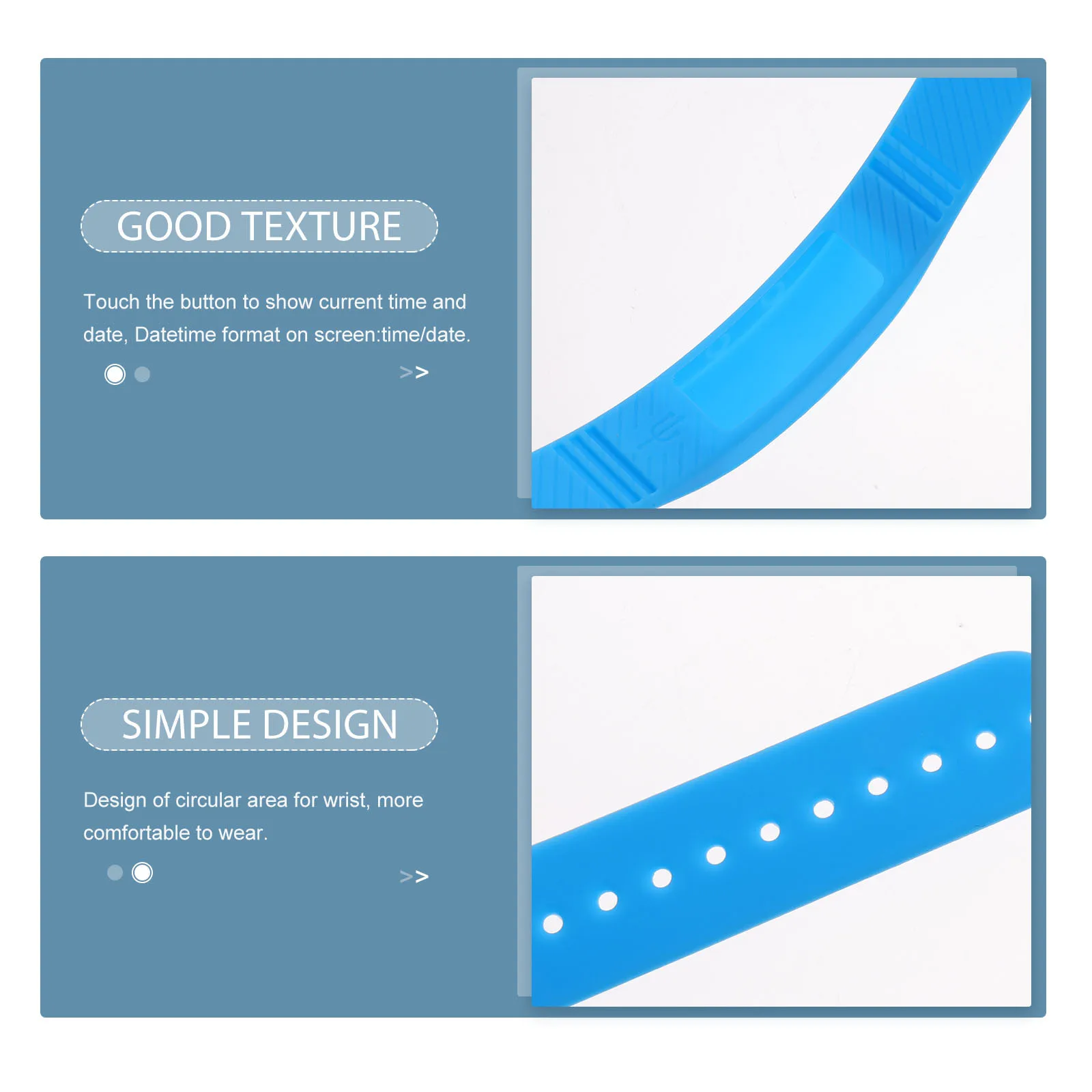 Smart Wristband Lightweight Waterproof Fitness Tracker Real Time Display 7-Day Led Screen 3D Sensor Accurate