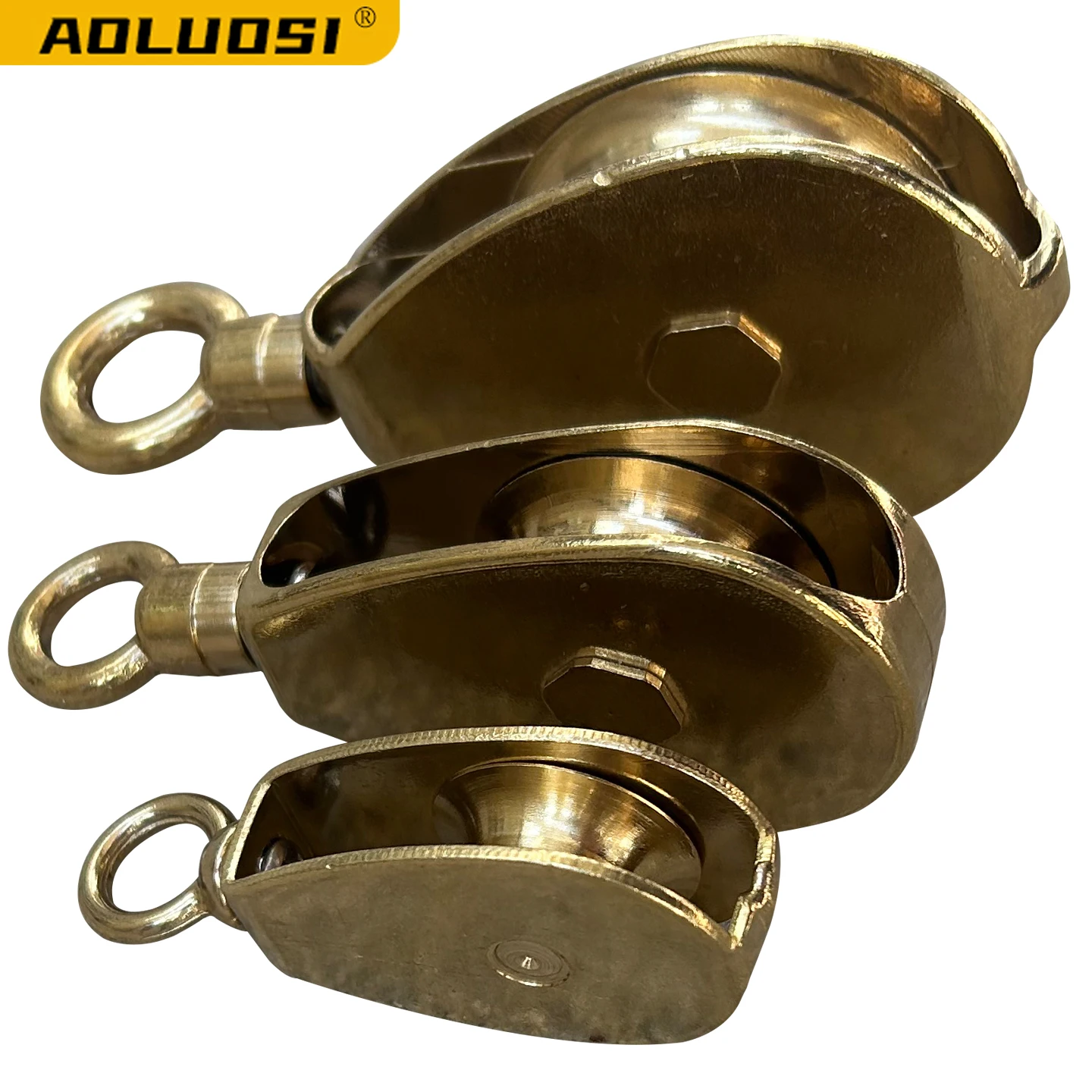 371586 Block Flag Brass 32mm Flag Copper Flag Block for Ships Flag Pulley Flagpole Pulley 371587 371588 view 5