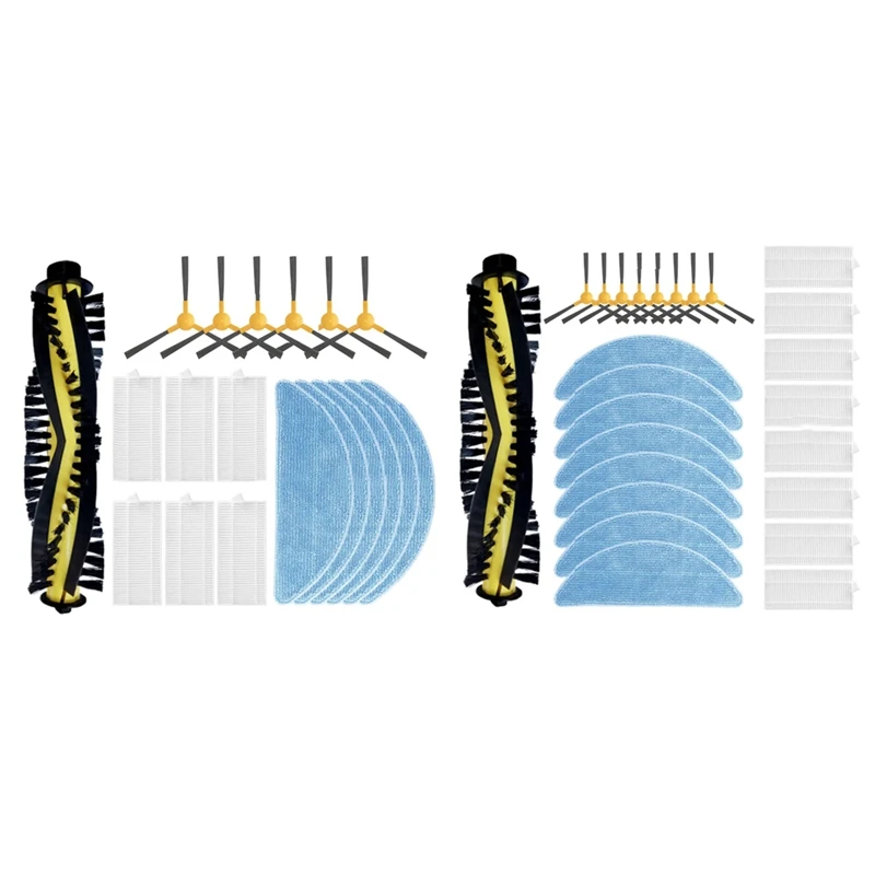 偏光のモップ,交換用部品,家庭用aquaローラー,サイドブラシ,HEpaフィルター,rag,3300 iq,25個