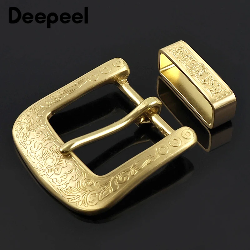 1 قطعة 40 مللي متر النحاس النقي حزام رجالي مشبك النحاس دبوس أبازيم أحزمة رئيس حزام المشبك ل 38-39 مللي متر DIY بها بنفسك الجلود الحرف اكسسوارات