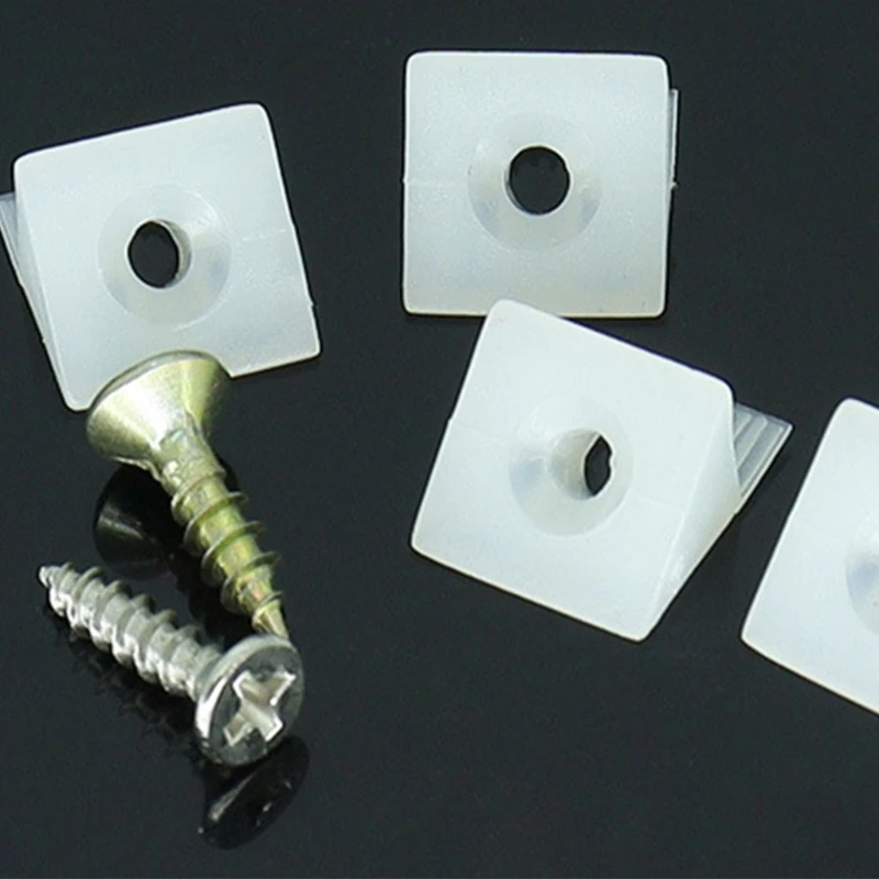 50 Pack Plastic Corner Bracket Furniture Mending Wedges with Screws Drawer Supports Fastener for Sagging Drawers Drosphip