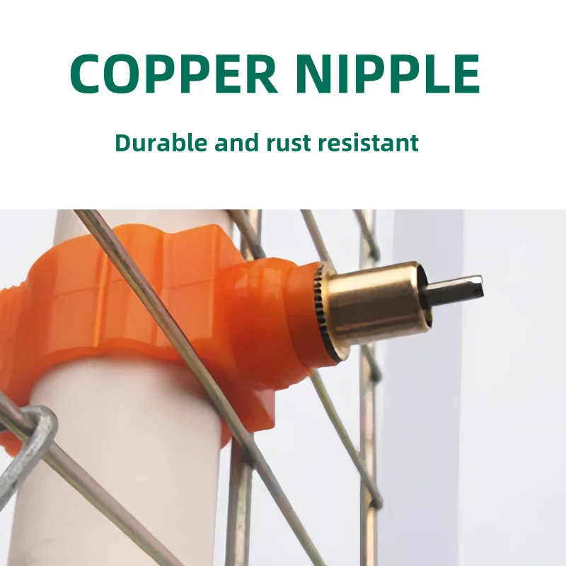10/50PCS Water Feeder Durable Copper Rabbit Nipple Farming Equipment Automatic Animal Nipple Drinker for Farm Poultry Rabbits