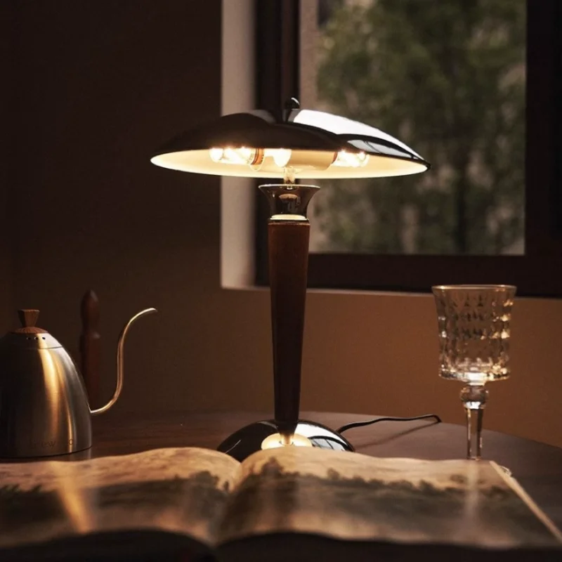 

Japanese style solid wood desk lamp study bedside table bedroom homestay retro floor lamp