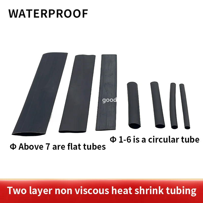 2:1 siyah 1mm 2mm 3mm 5mm 6mm 8mm 10mm çap isı Shrink Heatshrink boru tüp Sleeving Wrap tel satmak DIY bağlayıcı tamir