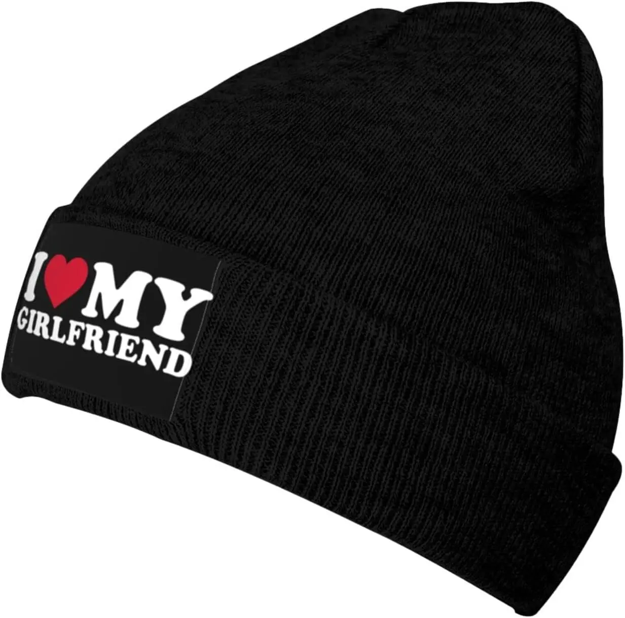 Cuore divertente I Love My Girlfriend Beanie Hats uomo Warm Hats Womens Knit Stocking Hats Skull Cap Black