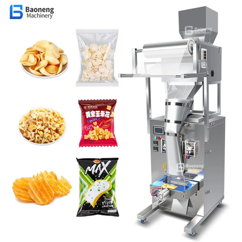 Snack Machine Film Pouch for Potato Chips Banana Chips Pistachios Large Capacity Automatic Multi-Function Granular Powder