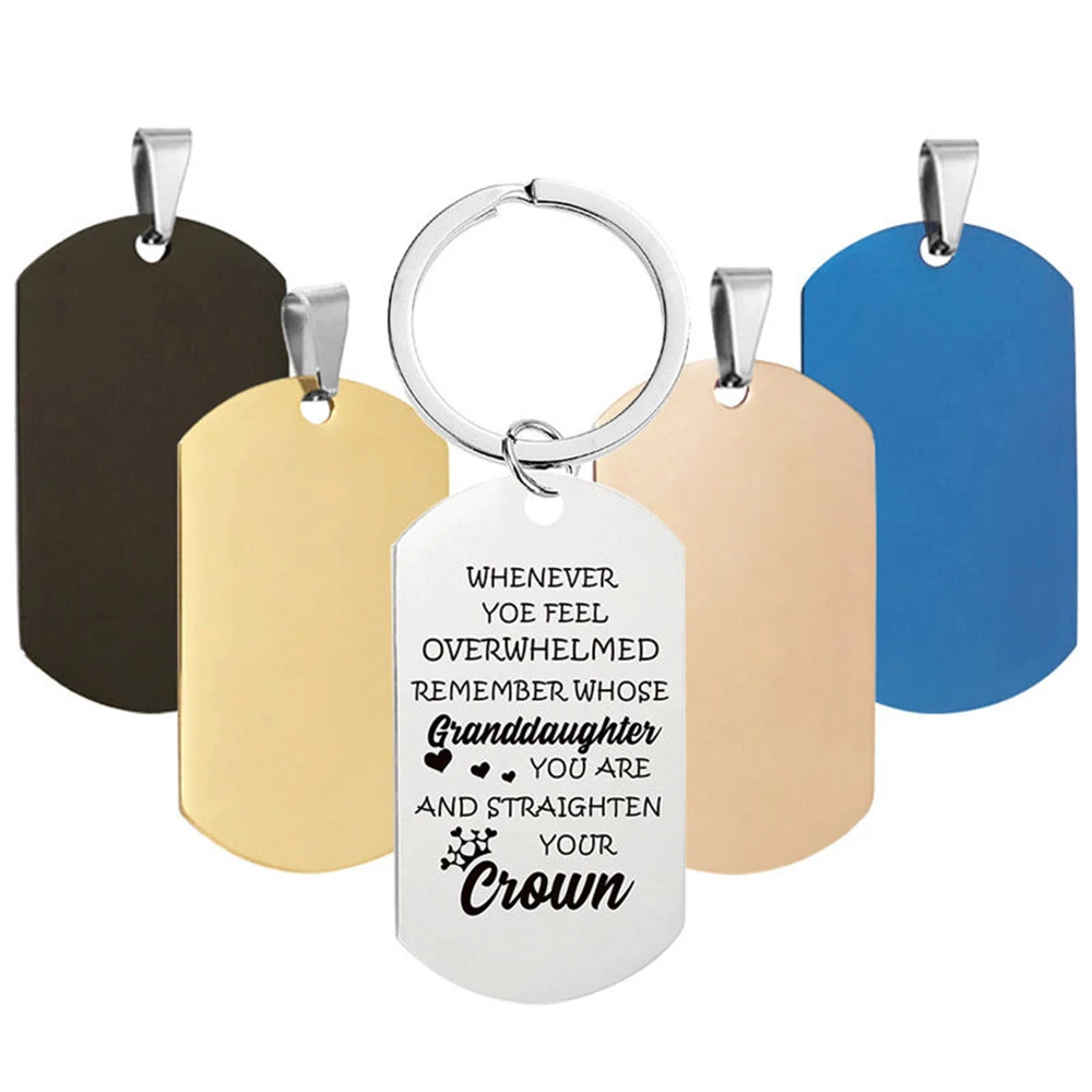 1 pz argento oro nero Pet targhetta in acciaio inox cane gatto nome Tag collare accessori ciondolo vuoto personalizzato Pet ID Tag