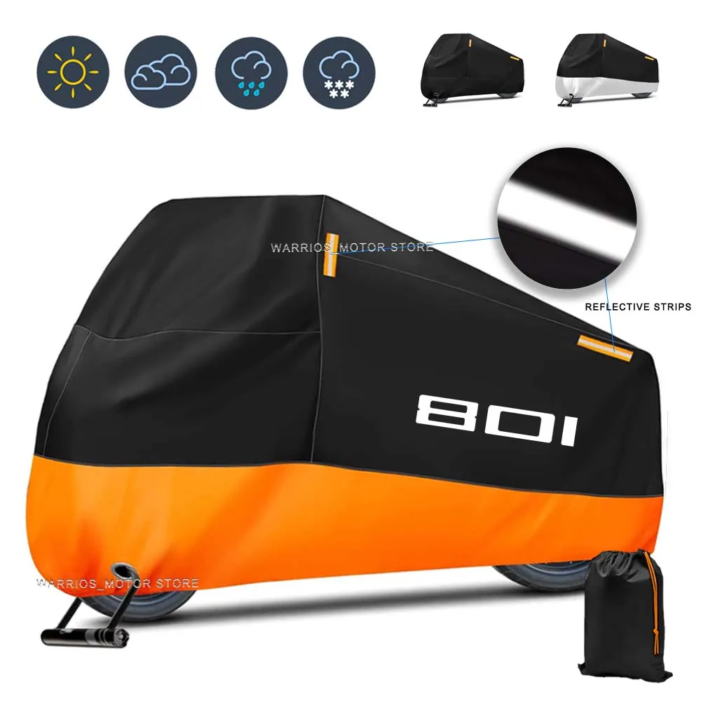 

Motorcycle Cover Waterproof UV Protector Dust Snow Rain Cover For Husqvarna Svartpilen 801 Svartpilen801 S801 2024 2025 2026+
