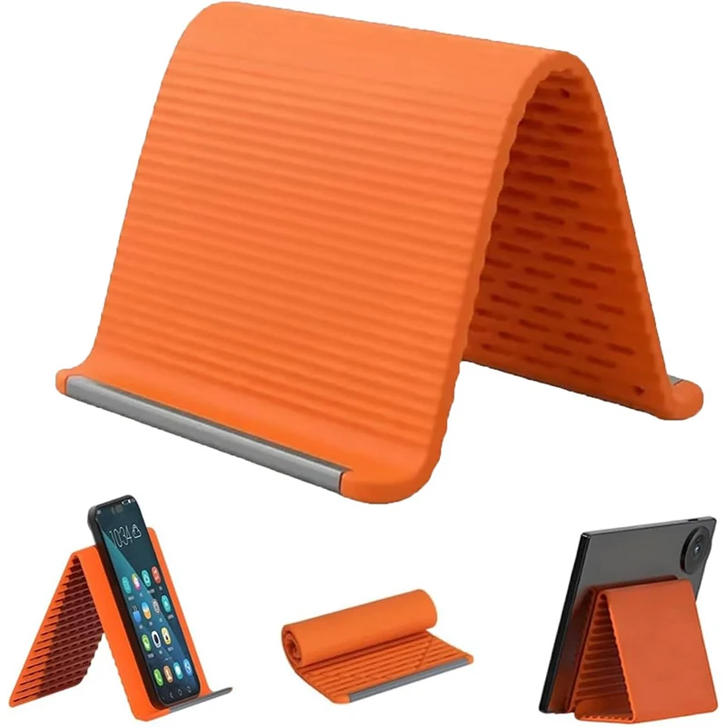 Portable Foldable Silicone Aluminum Phone Holder, 2026 New Flexible Silicone Aluminum Phone Holder,