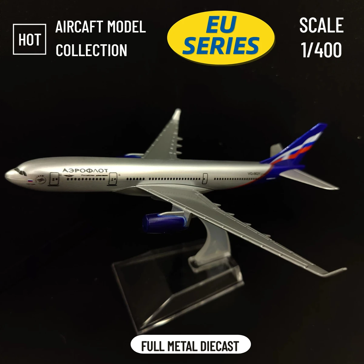 1:400 Metal Airplane Replica Aeroflot Siberia Transaero RU Airlines Scale Aircraft Model Aviation Diecast Miniature Art Gift Toy