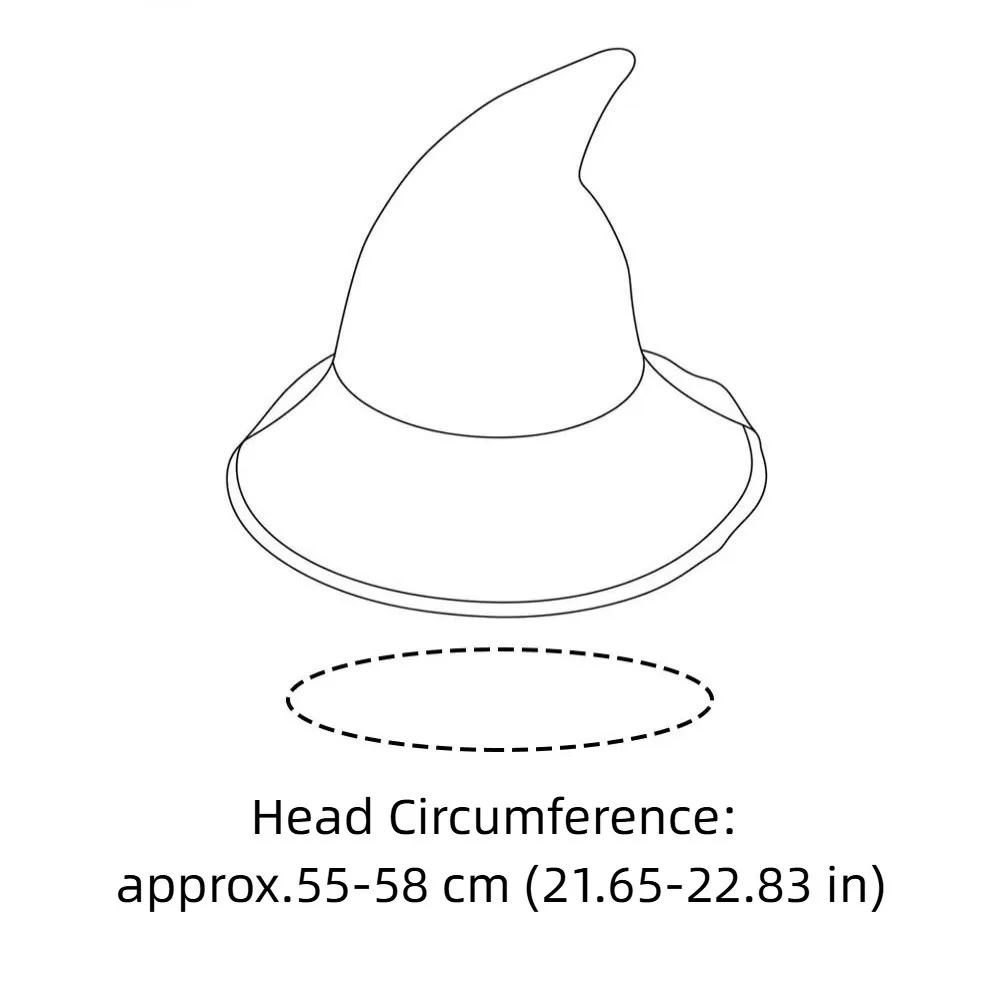 Cosplay Headpiece Knitted Witch Hat Wide Brim Pointed Top Wizard Cap Crochet Texture Breathable Pointed Bonnet Photoshoot 6