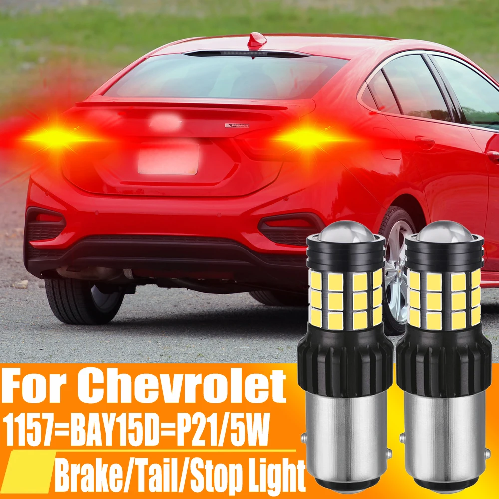 2Pcs 1157 P21/5W BAY15D 7528 Led Brake Lights Stop Bulb Diode Tail Lamp 12v For Chevrolet Cruze J300 J305 J308 Captiva Aveo T250