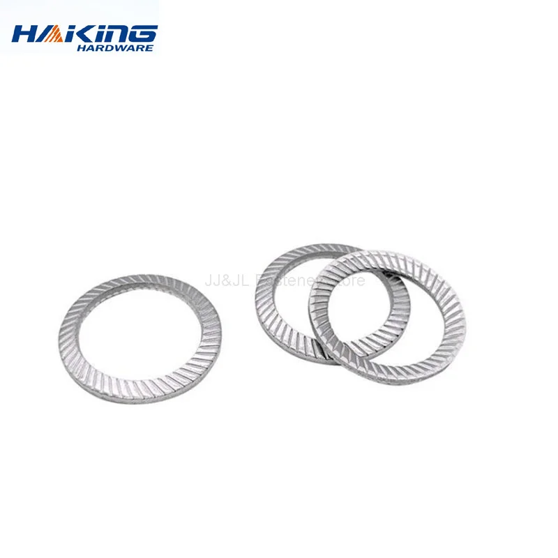 M2.5 M3 M4 M5 M6 M8 M10 M12 M14 M16 DIN9250 A2-70 304 Stainless Steel Disc Spring Serrated Lock Washer Knurled Elastic Gasket