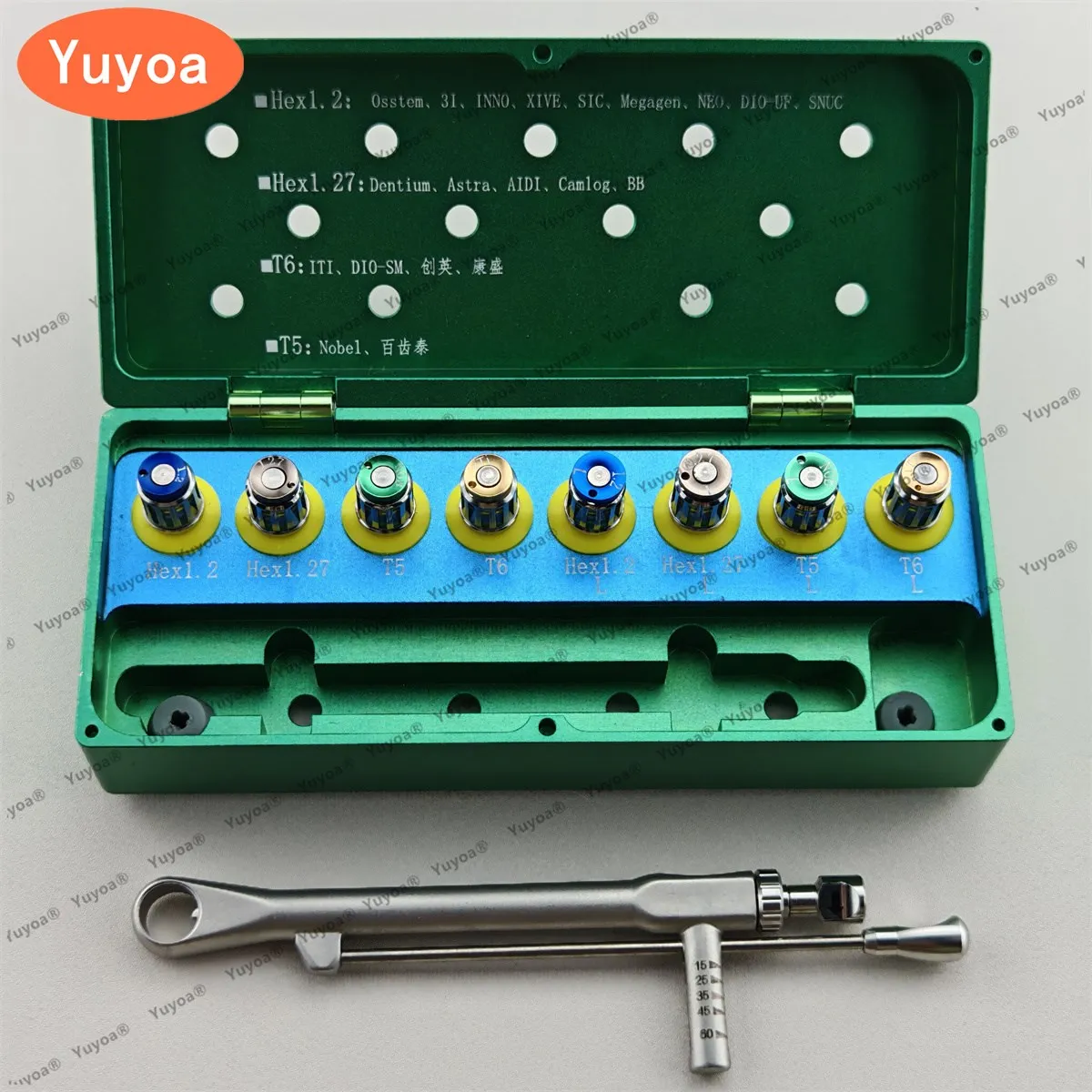 

1 set Dental Universal Implant Torque Screwdrivers Wrench Kit 15-60NCM Ratchet Drivers Dentistry Implantology Prosthetic Tools