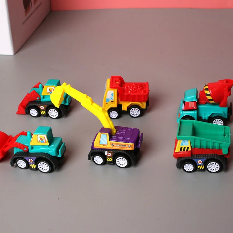 Jouet de modèle de voiture pour enfants, jouets de voiture arrière nervurée, véhicule mobile, camion de pompier, taxi, mini voitures, cadeau pour garçon, jouet moulé sous pression, B083, 6 pièces