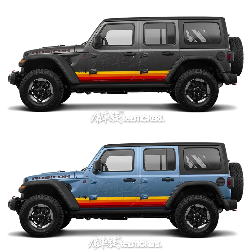 Custom Modified New Car Stickers FOR Jeep Wrangler Gladiator Body Sides Hood Vinyl Fashion Car Decals Foil Accessories