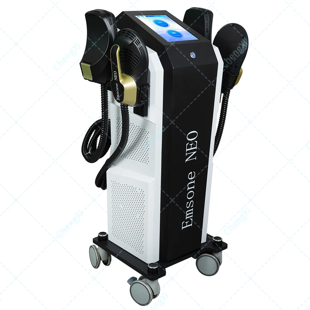 عمودي 15 تسلا بناء العضلات الكهرومغناطيسية تحفيز 4 مقابض Emsone NEO الجسم التخسيس Ems تشكيل آلة النحت