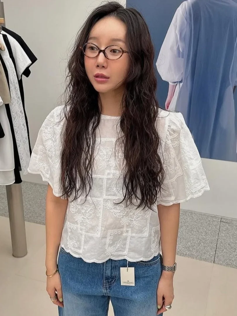 

Chic Embroidered ort Sve irt Women's Summer New Design Loose Fit ort Sle Versatile Top Heavy Work Small ence