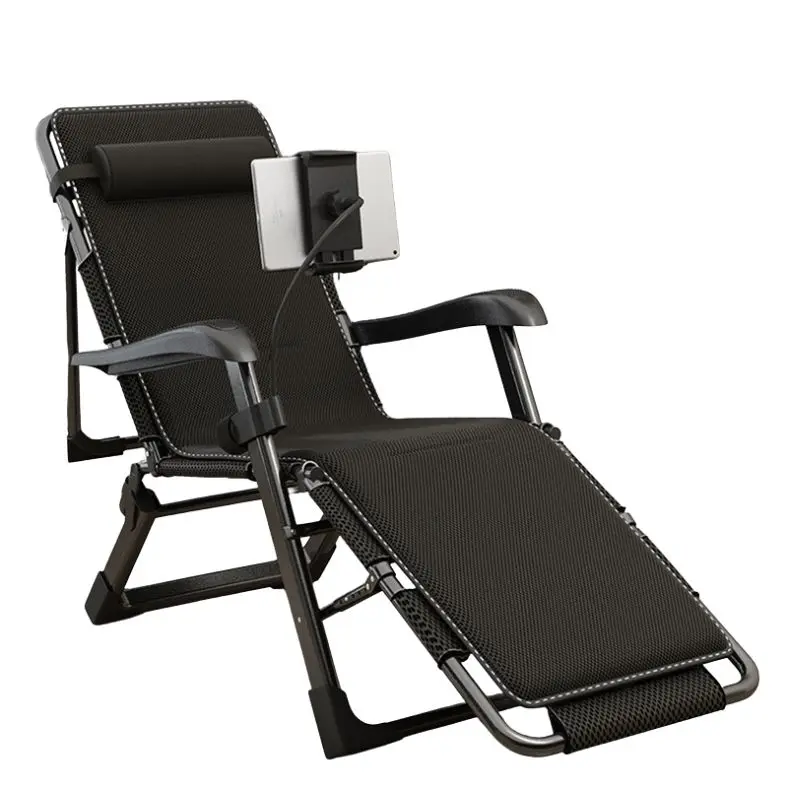 Metal Black Recliner Luxury Creative Back Rest Portable Unique Modern Chair Industrial Outdoor Poltrona Relax Bedroom Furniture