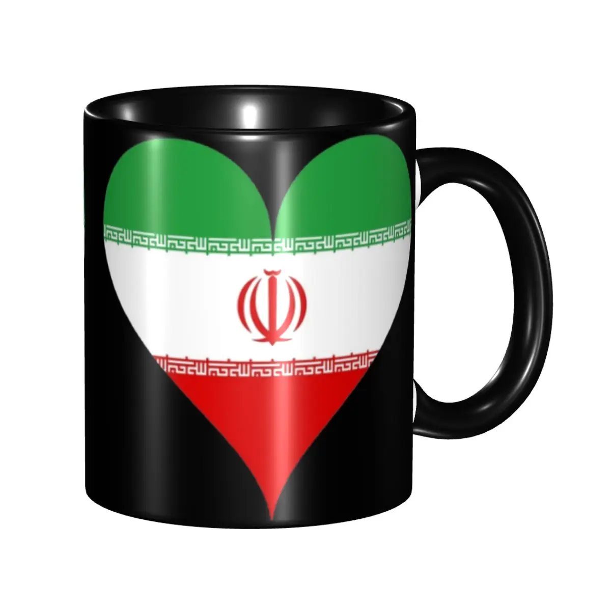 

Iran Flag Heart Mugs Cute Tea Cup Gift For Women Men