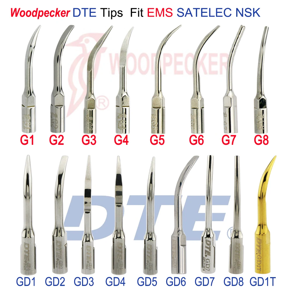 

Original Woodpecker DTE Dental Ultrasonic Scaler Tips Scaling Tips Fit EMS NSK SATELEC Dental Tools Medical Accessories