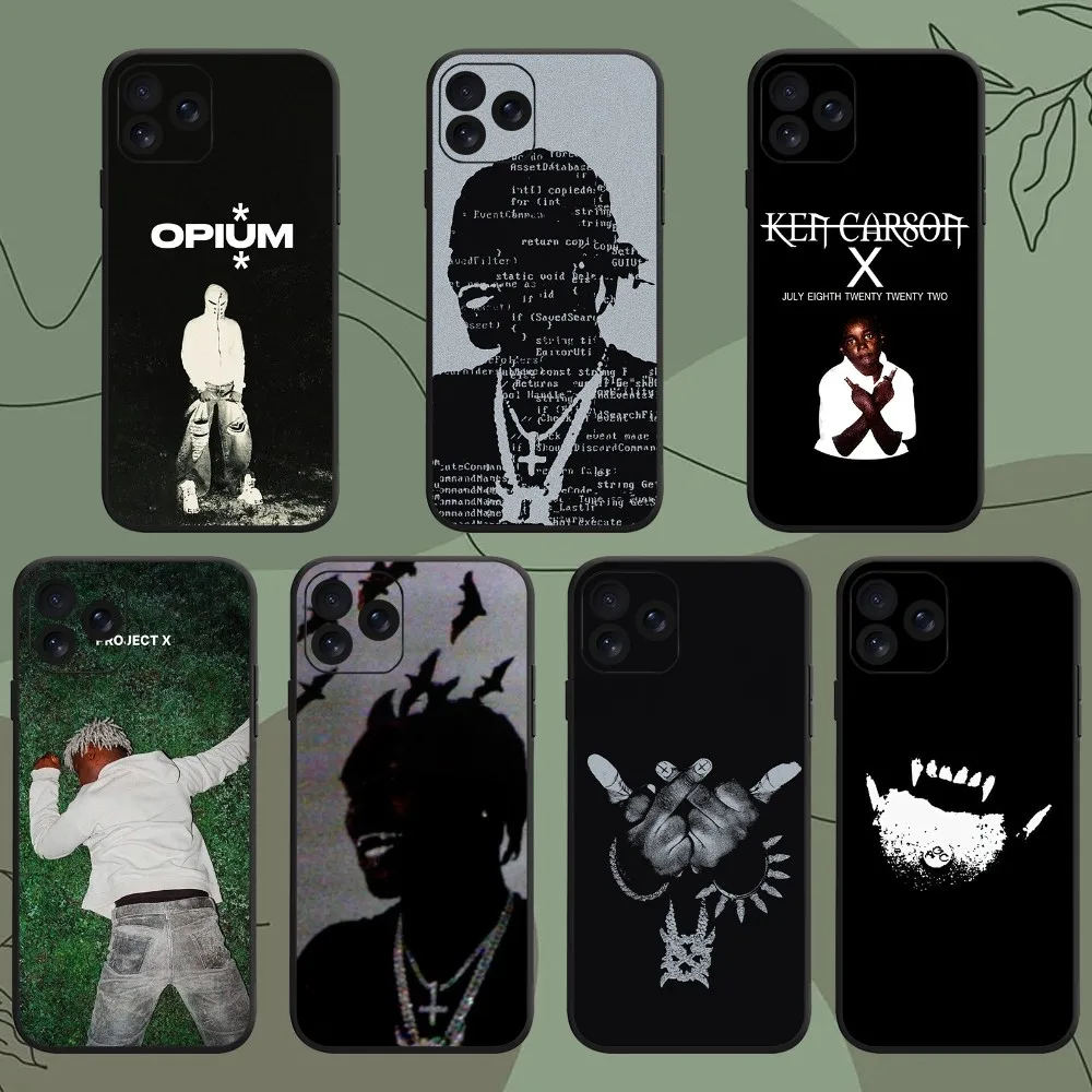 Singer Ken Carson Overseas X A Great Chaos Phone Case For iPhone 8 15 11 Mini Xr XS 14 13 12 X Pro Max Plus Shell