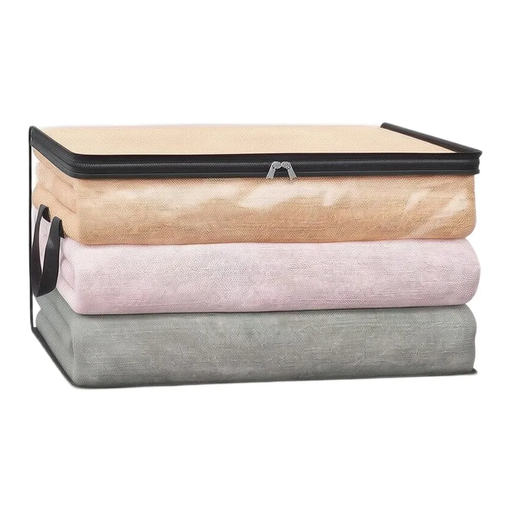 Clear PVC Storage Bags with Zipper Closure and Handles for Bedding Linens and Winter Clothes 33x33x33cm 53x35x31.5cm