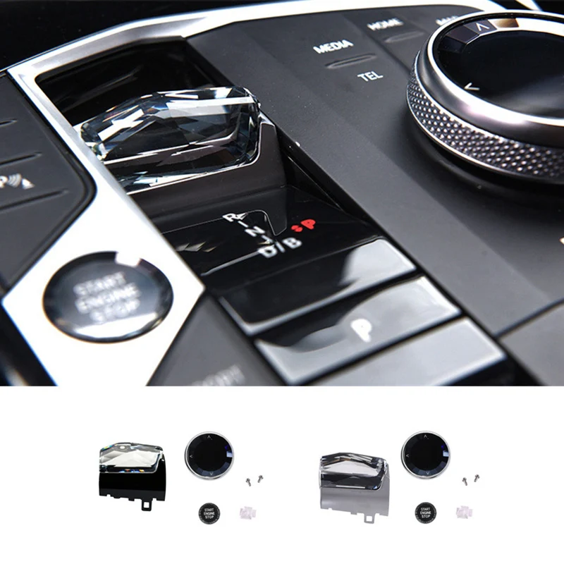 

Кристаллическая ручка переключения передач и регулятора громкости для BMW 3 серии F44 F45 F46 G22 G23 G26 ix3 G01 i3 i4 2023+