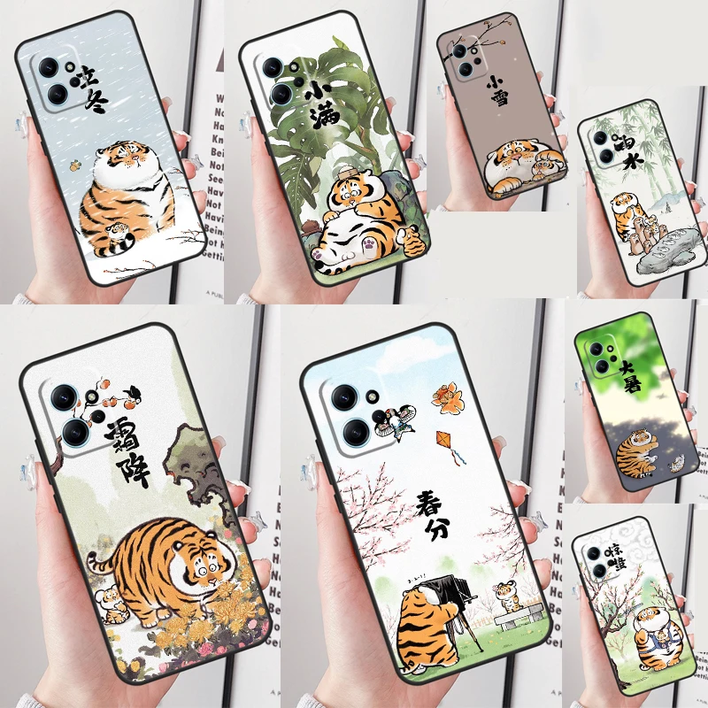 

Чехол с мультяшным толстым тигром для Xiaomi Redmi Note 14 13 11 9 10 12 Pro 9S 10S 11S 12S Redmi 14C 10C 12C 13C