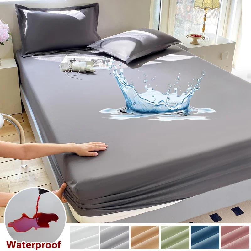 Waterproof Mattress Protector Breathable Mattress Topper Bedspreads Healthy Anti-bacteria Bed Cover Mattress Cover Non-slip 1pc