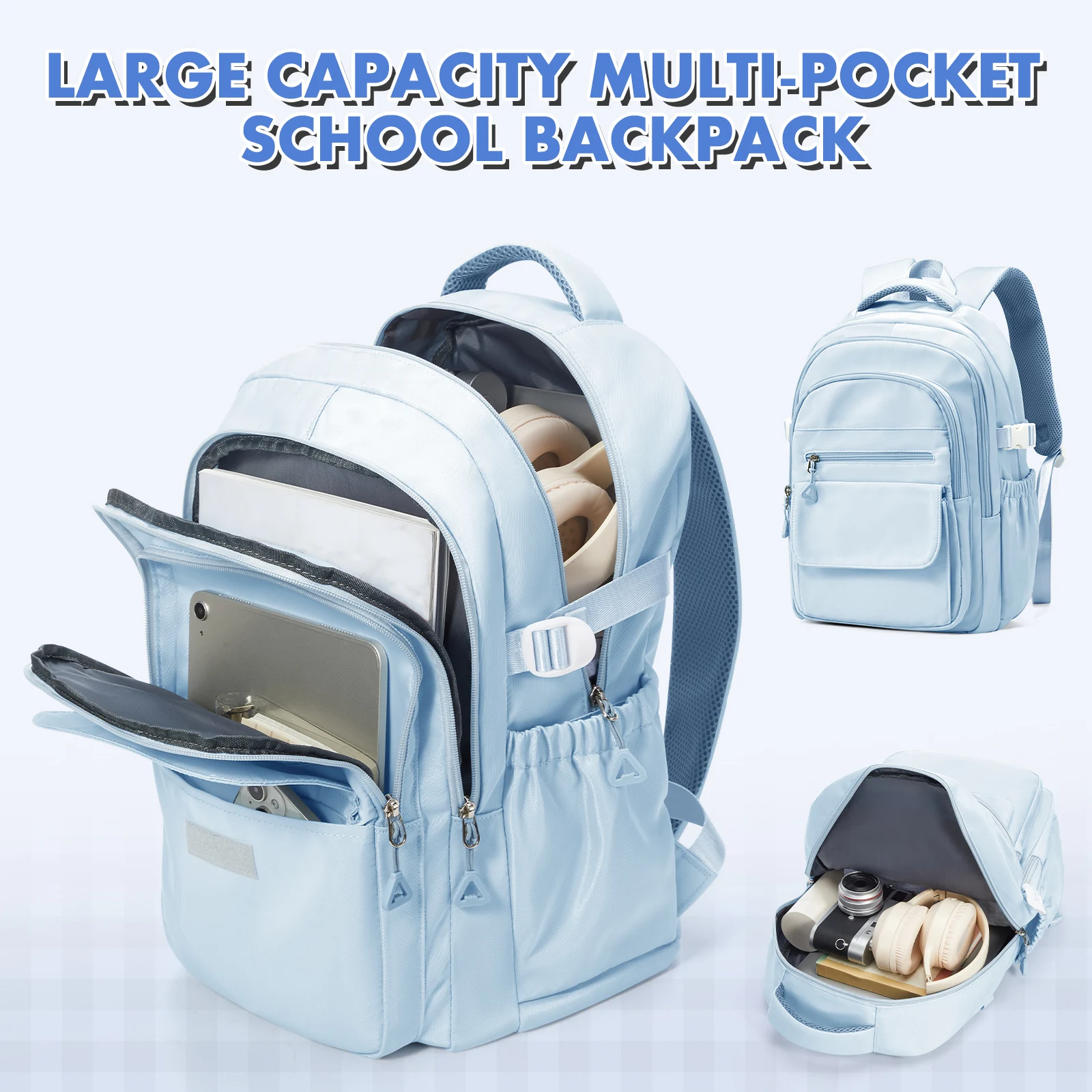 

Эстетический рюкзак для женщин, школьный рюкзак для мальчиков и девочек, сумка для ноутбука с несколькими отделениями для колледжа, повседневный дорожный рюкзак