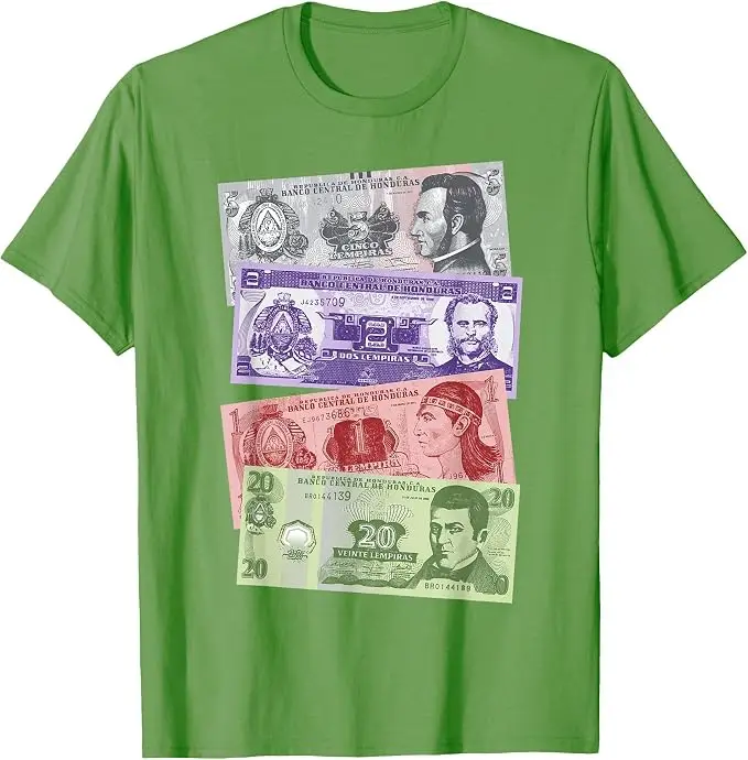 Honduras Billetes, Lempiras T-Shirt Y2k Persönlichkeits-Grafik-Bekleidung für Frauen Männer A Por Baleadas Catrachos Neuheits-Geschenk-T-Shirt-Oberteile – Detail 14
